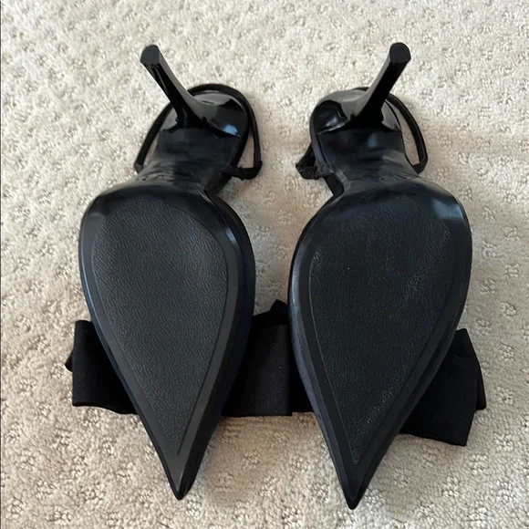 Zara Black Bow Detail Women's Heels Size 39 - Picture 3 of 5